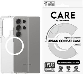 CARE by PanzerGlass® URBAN COMBAT Handy-Cover für SAMSUNG Galaxy S25 Ultra transparent