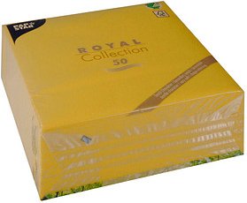 PAPSTAR Servietten gelb 3-lagig 40,0 x 40,0 cm, 50 St.