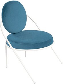 meet powered by PAPERFLOW Sessel SATURNE blau weiß Kunstleder, 1 St.