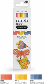 Thumbnail - COPIC® Ciao Brilliant Palette Layoutmarker-Set farbsortiert 1,0 + 6,0 mm, 3 St.
