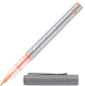 FABER-CASTELL Free Ink Tintenroller grau 0,7 mm, Schreibfarbe: orange, 1 St.