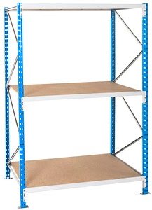 Thumbnail - Manorga Schwerlast-Weitspannregal EPSIVOL ZR2020803NF4D blau, braun 200,0 x 80,0 x 200,0 cm