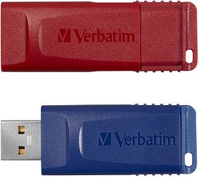 verbatim USB-Sticks Slider rot, blau 32 GB