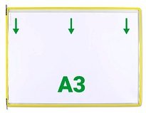 tarifold Sichttafeln DIN A3 quer gelb, Öffnung oben, 10 St.