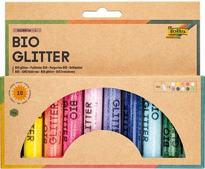 folia Bio Glitter Rainbow L Glitzer farbsortiert