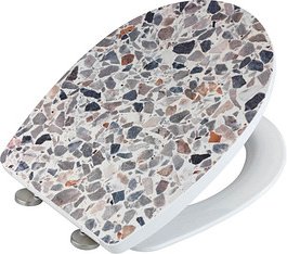 Thumbnail - WENKO WC-Sitz mit Absenkautomatik Terrazzo High Gloss mehrfarbig, 1 St.