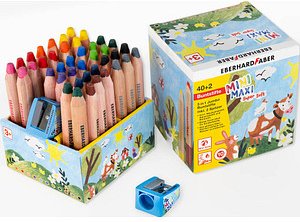 Thumbnail - EBERHARD FABER MiniMaxi 3in1 40er Box Buntstifte farbsortiert, 40 St.