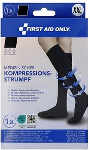 FIRST AID ONLY® Kompressionsstrümpfe, geschlossene Spitze schwarz Größe XXL 1 St.