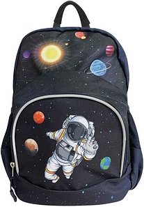 DONAU Kindergartenrucksack Astronaut Kunstfaser blau