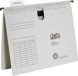 dots Hängehefter Karton lichtgrau 1 x kaufmännische BZ-Heftung, 5 St.