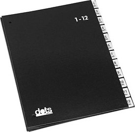 Thumbnail - dots Pultordner 1-12, Jan.-Dez. schwarz, 1 St.