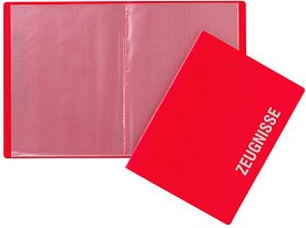 PAGNA Zeugnismappe DIN A4, 10 Hüllen rot, 1 St.