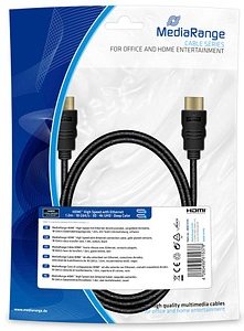 MediaRange HDMI A Kabel 4k 1,0 m schwarz, 1 St.
