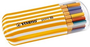 STABILO point 88 Zebrui Fineliner farbsortiert 0,4 mm, 20 St.