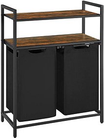 VASAGLE Wäschesortierer braun, schwarz