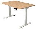 Kerkmann Move 1 stable elektrisch höhenverstellbarer Schreibtisch eiche hell rechteckig, T-Fuß-Gestell weiß 120,0 x 80,0...
