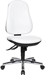Topstar Bürostuhl Support® SY, 8559 D16 Kunstleder weiß, Gestell chrom