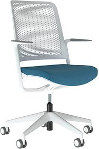 Thumbnail - Nowy Styl Bürostuhl WITHME Stoff blau, Gestell grau