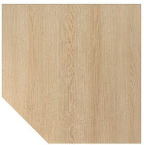 HAMMERBACHER Verbindungsplatte höhenverstellbar HT12 eiche, silber Trapezform 120,0 x 80,0 x 68,5 - 76,0 cm