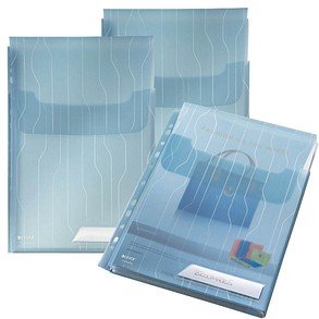 AKTION: 3 LEITZ Organisationshüllen CombiFile Maxi DIN A4 blau genarbt 0,20 mm mit Prämie nach Registrierung