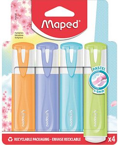 maped Fluo Peps pastell Textmarker farbsortiert, 4 St.