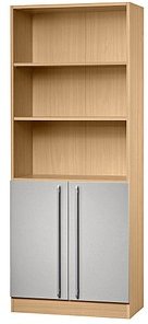 Thumbnail - HAMMERBACHER Regalschrank Sira, V7700/6/S/RE buche, silber 80,0 x 42,0 x 200,4 cm, 1 St.