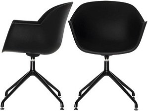 Thumbnail - meet powered by PAPERFLOW Schalenstühle MOON CHMOONX2.01.01 schwarz Kunststoff, 2 St.
