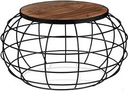 Thumbnail - relaxdays Couchtisch Holz braun, schwarz 67,0 x 67,0 x 36,0 cm