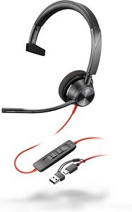 poly Blackwire 3310 USB-Headset schwarz