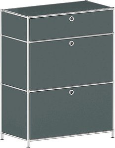 viasit System4 Schubladenschrank anthrazit 1 Schublade 77,9 x 40,4 x 99,35 cm