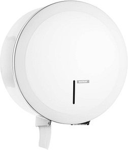 KATRIN Toilettenpapierspender S 989516 weiß Gebürsteter Stahl, 1 St.