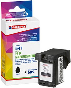edding EDD-541 schwarz Druckerpatrone kompatibel zu HP 62XL (C2P05AE)