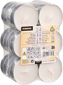 24 STARPAK Teelichter weiß