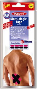 WUNDmed® Tape Kinesiologie Tape Rücken 04-049 schwarz 5,0 x 15,0 cm, 8 St.