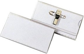 5 VELOFLEX Namensschilder mit Kombiklemme 75,0 x 40,0 mm