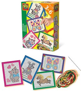 SES Creative® Stickbild Ich lerne Sticken mehrfarbig