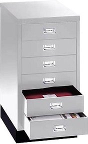 BISLEY MultiDrawer™ L29A36S Schubladenschrank silber 6 Schubladen 34,9 x 43,2 x 67,0 cm, 1 St.