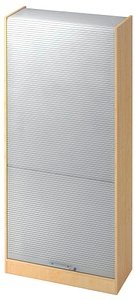 HAMMERBACHER SET90 Rollladenschrank ahorn, silber 4 Fachböden 90,0 x 40,0 x 200,4 cm