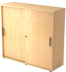 HAMMERBACHER Schiebetürenschrank Haziender, V1753S/3/3/SG ahorn 2 Fachböden 120,0 x 40,0 x 110,0 cm