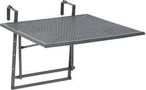 greemotion Toulouse Balkonhängetisch quadratisch Stahl grau 70,0 x 88,0 x 47,0 - 79,0 cm, 1 St.