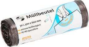DEISS Müllbeutel UNIVERSAL PLUS® 30,0 l transparent 5 µm, 50 St.