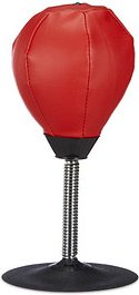 relaxdays Tisch Punchingball rot, schwarz