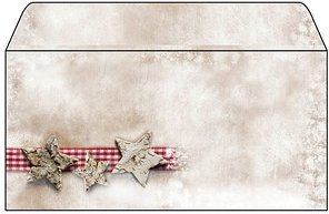 SIGEL Weihnachtsbriefumschläge Winter Chalet DIN lang ohne Fenster, 25 St.