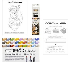Thumbnail - COPIC® Ciao 2D Pet Palette Starter Layoutmarker-Set farbsortiert 1,0 + 6,0 mm, 1 Set