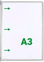 Thumbnail - tarifold Sichttafeln DIN A3 grau, Öffnung seitlich, 20 St.