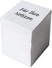 Notizzettel lose weiß 9,4 x 7,9 cm, ca. 1.000 Blatt, 1 Pack