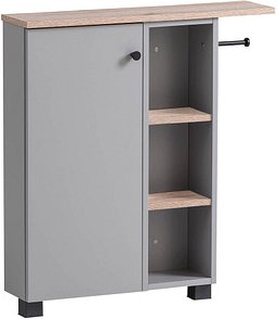 Thumbnail - MÖBELPARTNER Badschrank Balto 157452 platingrau, wildeiche 70,7 x 17,0 x 76,8 cm