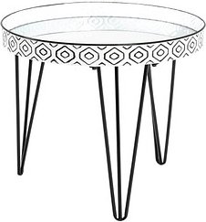 HAKU Möbel Beistelltisch Glas weiß 65,0 x 65,0 x 46,0 cm