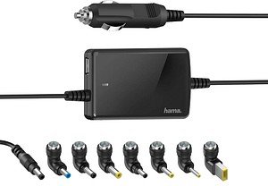 Thumbnail - hama Laptop-Kfz-Netzteil Slim & Light 00200008 70 W