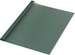 Thumbnail - 50 LMG Thermo-Bindemappen dunkelgrün Leinenkarton für 15 - 20 Blatt